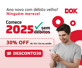 banner da campanha "comece 2025 sem débitos" que oferece desconto de 30% para pagar débitos veiculares de 10 a 12x | DOK